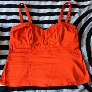 Vixen by Micheline Pitt orange Maneater Top Size Large